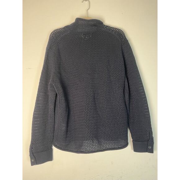 COS Wool Open Knit Collared Cardigan Sweater Size L $135 - Picture 2 of 10